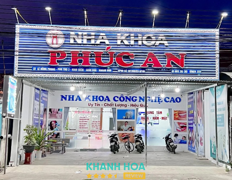 Bài viết đánh giá về Nha khoa Phúc An: 37 Lê Hồng Phong, P. Đông Ninh Hòa khánh hòa