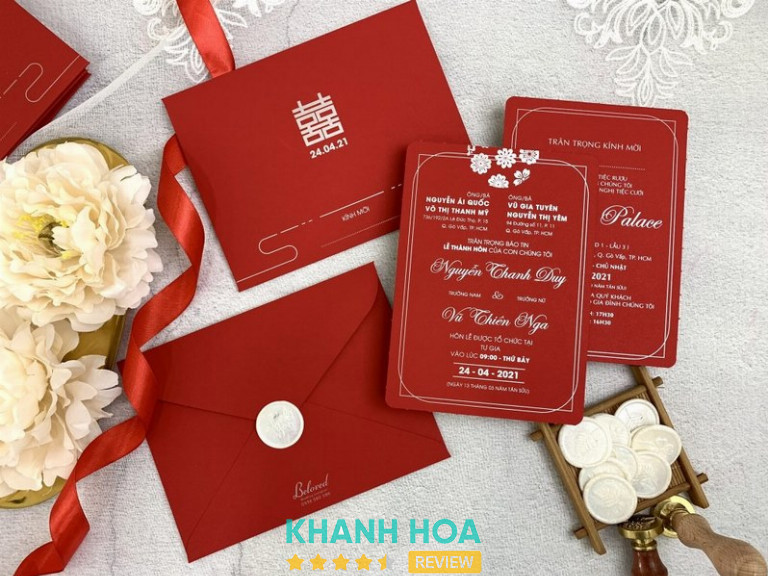 Thiệp Cưới Hồng Len, Nha Trang