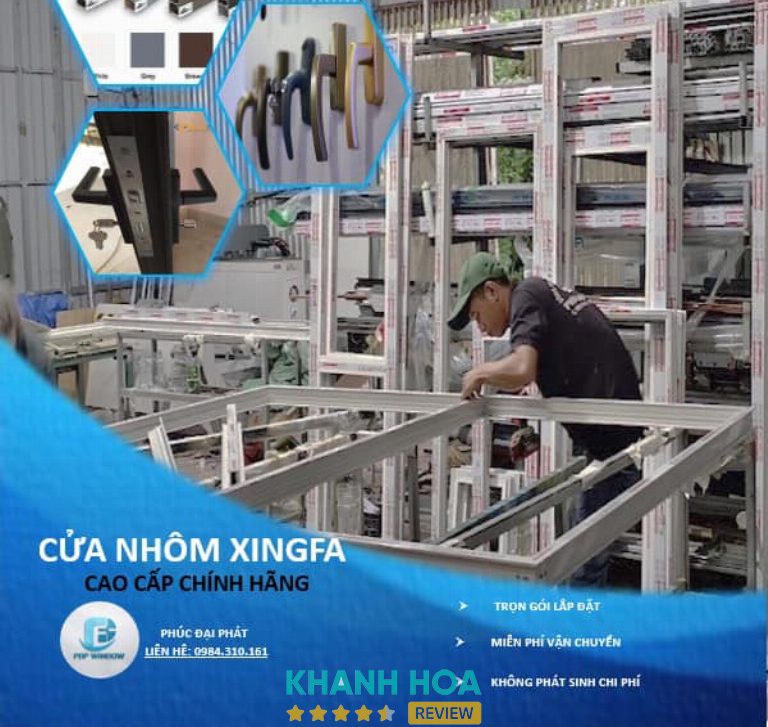 Công Ty Phúc Đại Phát thi công nhôm kính ở Khánh Hòa