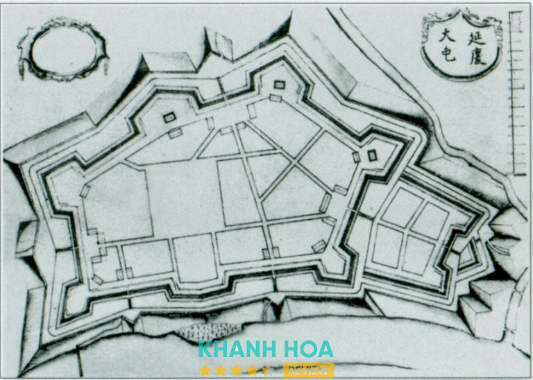 Bản đồ xưa của thành cổ Diên Khánh