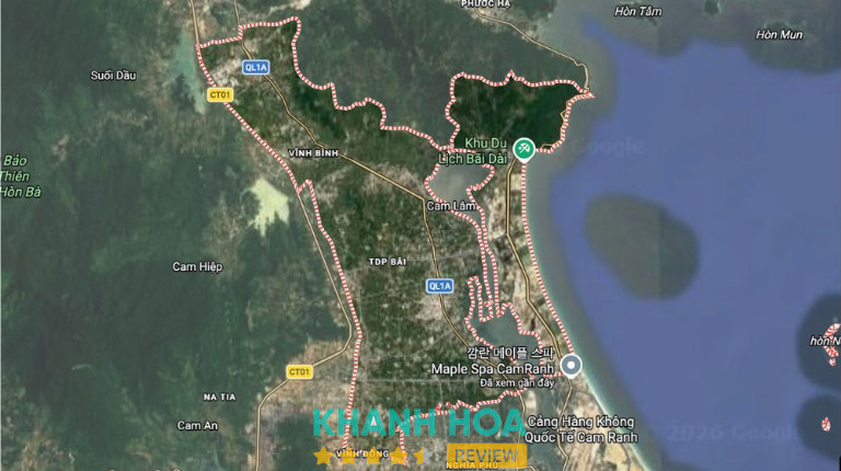 Bản đồ địa lý xã Cam Lâm, Khánh Hòa